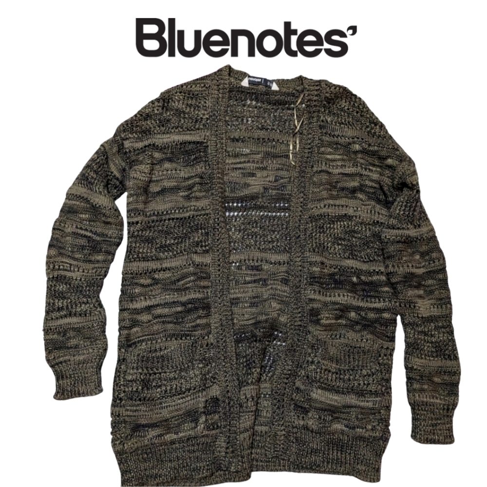 Bluenotes crochet/knit style, greenish colour, size small, cardigan